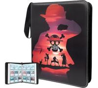 Trading Card Binder for One Piece Cards,9 Pocket with 60 Sleeves up to 1080 Cards One Piece TCG Card Binder,Waterproof Card Storage Book with Sleeves,One Piece for Card Display Case