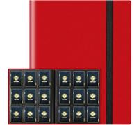 Trading Card Binder Holder 9 Pocket Card Album Folder, Card Collection Binder with 360 Side Loading Pocket Card Book Fit for MTG Baseball Football Sports Card Play Cards (Red, 360 Pockets)