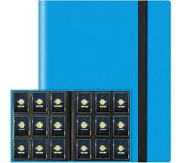 Trading Card Binder Holder 9 Pocket Card Album Folder, Card Collection Binder with 360 Side Loading Pocket Card Book Fit for MTG Baseball Football Sports Card Play Cards (Blue, 360 Pockets)