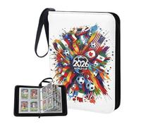 Trading Card Binder Storage, Card Album for Football Collection Folder, with 50 Page 400 Card Capacity Carrying Case Binder Album for Football Cards, Sports Star Cards