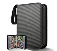 Trading Card Binder, Top Loader Binder 4 Pocket 50 Pages 400 Cards Capacity, Waterproof PU Pokemon Card Folder for Mtg, Tcg, Sports Cards, Game Cards