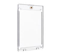 Trading Card Case - Game Card Display Rack | Hard Acrylic Sports Cards Holder With UV Protection, Clear Protective Slab For Collectible Cards, Keychain Carrying Case Set