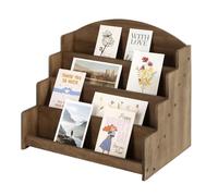 Trading Card Display | 4-Tier Postcard Storage Case,Card Display Rack - for Desktop Table Sign Picture Party Business Cupcake Book Photo Dessert Perfume