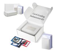 Trading Card Grading kit, 1 Storage Box, 25 semi-Rigid Card Holder and 50 Penny Sleeves (2-Set)