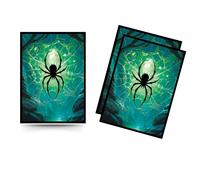 Trading Card Sleeves - 100 Count - Glossy Art Back & Clear Front (66 x 92 mm) - Fits Standard Cards, MTG, Sports & Collector Decks - Emerald Web