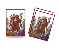 Trading Card Sleeves - 100 Count - Smooth Matte Art Back & Clear Front (66 x 92 mm) - Fits Standard Cards, MTG, Sports & Collector Decks - Clockwork Overlord