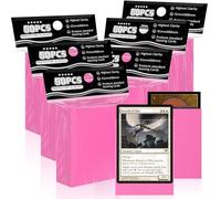 Trading Card Sleeves Perfect Fit TCG Matte Sleeves,Soft Sports Card Protector for Photocard Easy to Shuffle and Stack While Playing Card Game,Standard TCG Card Sleeves (Pink, 300)