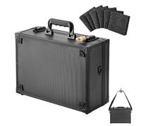 Trading Card Storage Box - Hard Card Carrying Case with Padlock, Protective Holder | Secure Travel Carrier for Conferences, Trade Shows, Collector Events, Sports Cards, Game Cards, Hobby Accessory