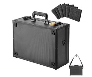 Trading Card Storage Box - Hard Card Carrying Case with Padlock, Protective Holder | Secure Travel Carrier for Conferences, Trade Shows, Collector Events, Sports Cards, Game Cards, Hobby Accessory