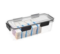 Trading Card Storage Box, Plastic Toploader Storage Box, 650+ Sports Card Storage, High Capactiy Playing Card Organizer with 4 snaps, Fit for Standard Cards, Baseball Card, Yugioh Cards
