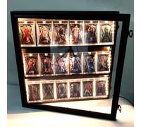 Trading Card Storage Box,Slab Case for Graded Cards,with UV Protection , Security Lock, Lighted Strip (Card Not Included) for Football Basketball Hockey Game and ComicTrading Card.