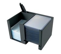 Trading Card Toploader & Penny Sleeve Station with Anti-Slip Base & Tool Storage | Dual Compartment Heavy-Duty Dispenser for Sports Cards & TCG | One-Hand Access Organizer for Card Breaks & Sorting