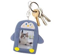 Trading Card Wallet - Translucent Badge Protector, Portable Display Coin with Clip, Decorative Holder for Purse Straps, Access
