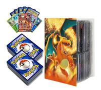 Trading Cards Binder Bundle - 2 packs of 50 pcs cards with Binder, 4-Pocket Holder Book, 240 Capacity - Ideal for Legendary Pokémon Cards and Compatible with Pokemon TCG