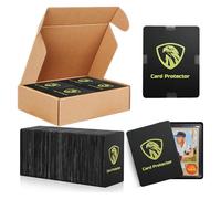 Trading Cards Protectors Shipping Supplies, Ultra Strong Plastic Slab Savers Graded Sleeves for Mailing Inserts, Eagles Design 110-Pack 3.5 x 4.5 Inches Black