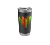 Trading Love Heart Cryptocurrency Candlesticks Crypto Trader Stainless Steel Insulated Tumbler
