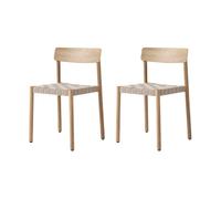 &Tradition Betty TK1 chair, Oak-natural woven linen strap seat, 2-pack
