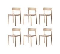 &Tradition Betty TK1 chair, Oak-natural woven linen strap seat, 6-pack