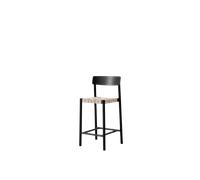 &Tradition Betty TK12 Counter Chair Black Lacquered Ash/Natural Linen Wicker