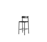 &Tradition Betty TK15 Bar Stool Black Lacquered Ash/ Black Linen Wicker