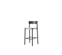 &Tradition - Betty TK15 Bar Stool Black Lacquered Ash/Natural Linen Webbing - Natural