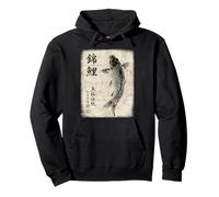 Tradition Japanese Calligraphy Art Sumi-e Gyotaku Koi Carp Pullover Hoodie