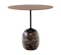 &Tradition Lato LN9 side table Walnut-Emparador marble