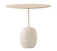 &Tradition - Lato LN9 Table Oval, Lacquered Oak / Crema Diva Marble - Crema Diva Marble