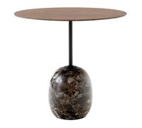 &Tradition - Lato LN9 Table Oval, Lacquered Walnut / Emparador Marble - Emperador Marble