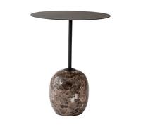 &Tradition Lato side table LN8 Warm black-Emparador marble