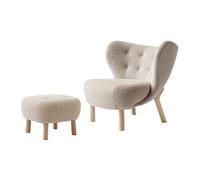 &Tradition Little Petra VB1 Armchair Karakorum 003/White Oiled Oak Incl. ATD1 Puf