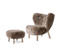 &Tradition Little Petra VB1 Armchair Sheepskin Sahara/White Oiled Oak Oak Incl. ATD1 Puf