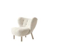 &Tradition Little Petra VB1 Lounge Chair Sheepskin Moonlight/Oiled Oak