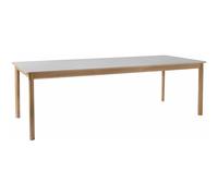 &Tradition - Patch HW2 Table 240x100, Brass / Beige Arizona / Oiled Oak - Oiled Oak