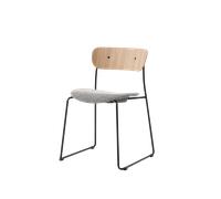 &Tradition - Pavilion AV52 Dining Chair Upholstered Seat Black/Sisu - Sisu