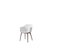 &Tradition Rely HW76 Dining Chair With Armrests White/ Lacquered Walnut