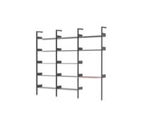 &Tradition Rhomb IF1 &IF4 & IF5 Shelving Configuration G Lacquered Walnut/Anthracite