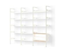 &Tradition Rhomb IF1 &IF4 & IF6 Shelving Configuration H Lacquered Oak/Alabaster
