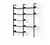 Rombe IF1 &IF5 Shelving Configuration B Lacquered Walnut/Anthracite