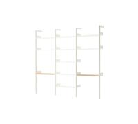 &Tradition Rombe IF2 &IF4 & IF5 Shelving Configuration In Lacquered Oak/Alabaster