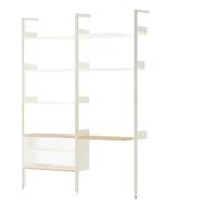 &Tradition Rhomb IF2 &IF6 Shelving Configuration D Lacquered Oak/Alabaster