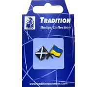 Tradition SCOTLAND SALTIRE & UKRAINE FRIENDSHIP FLAGS LAPEL PIN BADGE
