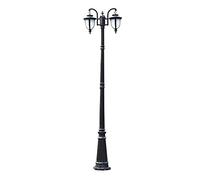 Tradition Victorian Outdoor Waterproof Aluminum 2M E27 Socket Villa High Pole Landscape Garden Lamp Continental Community Street Light Rainproof Floor Lamp Outside Glass Column Lamp