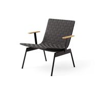&Tradition Ville Outdoor AV45 loungestol med armstöd Warm black