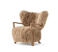 &Tradition Wulff ATD2 Lounge Chair Sheepskin Honey 50 mm/Oiled Oak