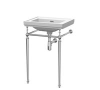 Traditional 0 Tap Hole Fireclay Basin Wash Stand Bottle Trap 500mm Balterley White One Size