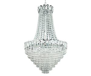 Traditional 11 Light Chrome Crystal Chandelier