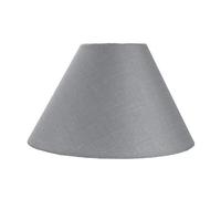 Traditional 12" Grey Cotton Coolie Lampshade Suitable for Table Lamp or Pendant by Happy Homewares