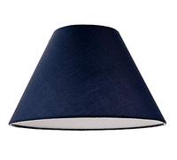 Traditional 12" Midnight Blue Cotton Coolie Lampshade Suitable for Table Lamp or Pendant by Happy Homewares