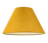 Traditional 12" Ochre Cotton Coolie Lampshade Suitable for Table Lamp or Pendant by Happy Homewares